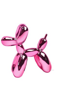 a pink balloon dog on a white background