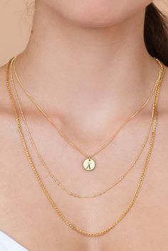 "A Delicate basic knitted necklace, The classic choice to create a layered look. Made of high-quality 24K gold or silver plated brass base, according to your choice. Dimensions: Total length: 59.5 cm / 23.4\" Want to see more Necklaces? click https://www.etsy.com/your/shops/ShlomitOfir/tools/listings/section:5793691 All images are property of Shlomit Ofir Jewelry Design." Dainty Chain Necklace For Layering, Gold Chain Necklace With Initial Pendant For Everyday, Dainty Gold Chain Necklace With Round Pendant, Gold Initial Pendant Chain Necklace For Layering, Gold Figaro Chain Necklace With Initial Pendant, Gold Initial Pendant Necklace For Layering, Minimalist Gold Plated Double Chain Charm Necklace, Minimalist Gold Link Charm Necklaces, Gold Figaro Chain Layered Necklace