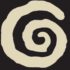 a black and white spiral design on a black background