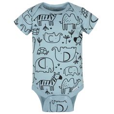 Gerber® 8-Pack Baby Boys Jungle Short Sleeve Onesies® Bodysuits Infant Baby Boy Outfits, Classic Baby Clothes, Baby Size Chart, Gerber Baby, Third Baby, Baby Style, Toddler Boy Outfits, Summer 22