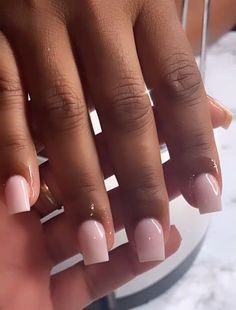 Nurse Nails Acrylic Short, Shirt Square Acrylic Nails, Bubble Bath Square Round Nails, School Appropriate Nails, Short Full Set Nails Acrylics, Solid Color Short Nails, Short Nails For Nurses, Short Coffin Shape Nails, Short Basic Acrylic Nails