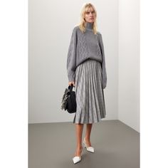 Gray plaid jersey (42% Cotton, 57% Polyester, 1% Elastane). Maxi. Pull on. 31.5" from waist to hemline. Imported. Plaid Maxi Skirt, Stella Jean, Rent The Runway, Closet Designs, Gray Plaid, Chunky Boots, Work Pants, Grey And White, Maxi Skirt