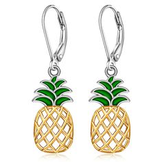 PRICES MAY VARY. 【THE SYMBOL OF PINEAPPLE】Pineapple has a sharp defense, but it is still sweet. Wear pineapple earrings and become a pineapple girl, stand tall, wear a crown, and be sweet inside. 【GREAT MINDS OF DESIGN】The green leaves of pineapple look alive, and the cutest yellow pineapple fruit looks shiny and lovely. Wearing pineapple earrings makes you more attractive in any occasion. A romantic and sweet gift for family or friends to express your love and cherish! 【THE SYMBOL OF SWEET LOVE Turkey Earrings, Christmas Tropical, Pineapple Girl, Best Gifts For Boys, Reindeer Christmas Tree, Flamingo Jewelry, Yellow Pineapple, Christmas Tree Snowman, Pineapple Gifts