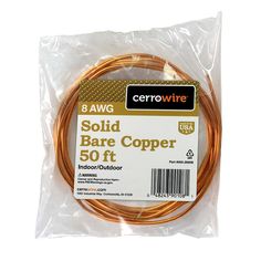 the copper colored wire is wrapped in plastic