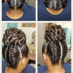 Formal Braided Updo Black Hair, Cornrow Goddess Braids, Kima Crochet Hair, Bisquick Sausage Muffins, Braided Bun Black Hair, Bun Black Hair, Unisex Hairstyles, Braids 2024, Black Updo