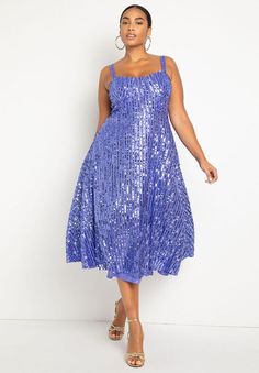 Bustier Flare Sequin Dress | Eloquii Plus Size Birthday Outfit Ideas, Plus Size Birthday Outfit, Upstage The Bride, Plus Size Homecoming Dresses, Very Peri, Plus Size Cocktail Dresses, Plus Size Party Dresses, 50 Plus, Tour Outfits