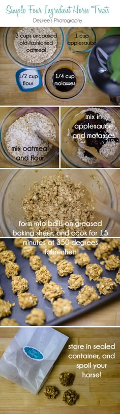 the steps to making cookies are shown here