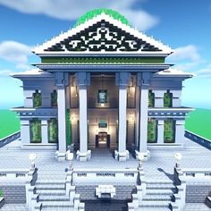 a very large building with columns and pillars