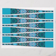 an abstract blue and white pattern on a business card