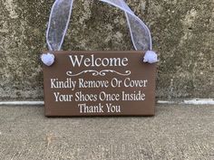 Welcome Remove or Cover Shoes Upon Entering Decorative Sign for Homes and Businesses - Heartfelt Giver Back Door Decor, Remove Shoes, Wood Primer, Porch Entrance, Remove Your Shoes, Entry Signs, Wood Guest Book, Wood Front Doors, Paint White