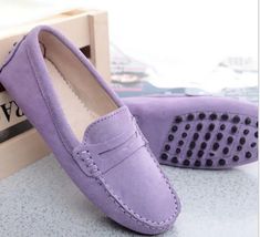 Women‘s Slip Loafers pumps on Moccasins leather Suede Ladies Shoes Flats Driving | eBay