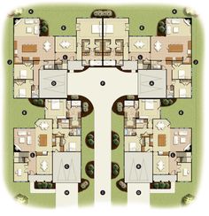 the floor plan for an apartment complex