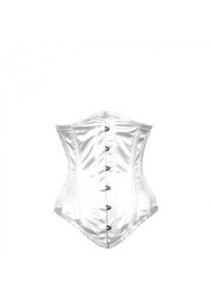 CU-12041-Candy Longline White Satin Underbust Corset Outfit Designer