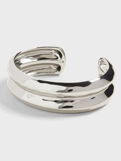 Dress it up or dress it down, our jewelry collection is filled with pieces that add instant polish.  Interior diameter: 2. 25" (5. 7cm) September Wedding, Wedding Guests, Toe Rings, Silver Cuff, Banana Republic, Jewelry Box, Jewelry Collection, Wedding Rings, Cuff