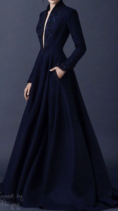 Bridal Hijab Styles, Navy Evening Dresses, Long Sleeve Bridal Gown, Emily Vancamp, Perfect Wedding Dress, Prom Dresses Blue, A-line Wedding Dress, Classy Dress