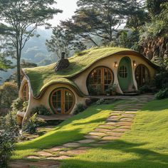 Hobbit House Kit, Eco Village Community, Hobbit Village, The Hobbit House, Cob House Plans, Architecture Plants, Hobbit Homes, Casa Hobbit, Earth Sheltered Homes