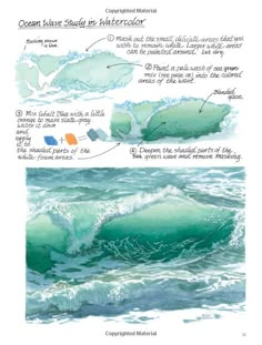 an image of the ocean with different things in it and instructions on how to use them