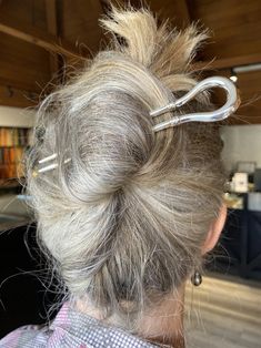 Pat Areias Sterling Silver French Roll Hair Pin Silver Adjustable Hair Accessories For Formal Occasions, French Roll Hair, Silver Hairpin, Nails Hair Hips Heels, September Style, Heart Hair Pin, French Roll Hairstyle, Roll Hair, Growing My Hair