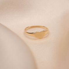 14k Solid Gold Heart Signet Ring Built to last a lifetime and more. Material: Solid 14k Gold Handmade to order. Please allow 1 - 2 weeks for processing. Dainty Stackable Yellow Gold Signet Ring, Dainty Everyday Rings Stamped 14k, Classic 14k Gold Filled Midi Promise Rings, Dainty Yellow Gold Signet Ring For Everyday, Dainty 14k Gold Stamped Signet Ring, Dainty Yellow Gold Signet Ring In Recycled Gold, Dainty Yellow Gold Recycled Signet Ring, Dainty Recycled Yellow Gold Signet Ring, Elegant Everyday Heart Cut Ring