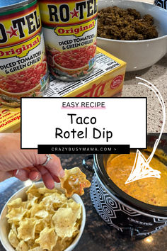 Taco Rotel Dip Crock Pot Taco Dip Ground Beef, Hot Taco Dip Recipes, Taco Dip In Crockpot, Rotel Dip In Crock Pot, Taco Meat Cheese Dip, Crockpot Rotel Dip Velveeta Ground Beef, Rotel Dip With Ground Beef Oven, Hamburger Rotel Cheese Dip