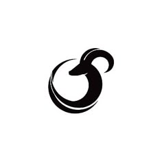 an animal's head is shown in the shape of a letter g, with black lines