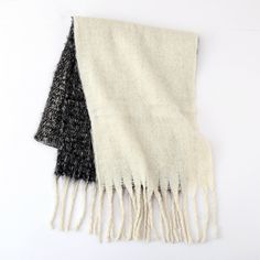 Scarf Women Winter Two Color Soft Glutinous Thickened Autumn Winter Thick Tassel Wild Couple Scarf Pashmina Scarves, Scarf Women Winter, Thick Scarf, Shawl Neck, Tassel Scarf, Scarf For Women, Pashmina Scarf, Scarf Women, Neck Scarf