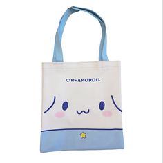 New, Never Used (Nwot) Cinnamoroll Tote. Faux Leather, Nylon Liner Inside, With Velcro Closure, No Gusset Tote Bag. Great Quality, Durable And Super Cute! Approx: L: 12.5" In W:12" Handle From Bag 9" New To Poshmark? Sign Up And Enter Code Twolittlethann And Receive $10 Off Your First Order! Sign Up With My Code And Receive $10 Off This Item! Painted Tote Bag Ideas, Totebag Painting, Painted Tote Bag, Hello Kitty Bags, Tote Bag Ideas, Kitty Items, Bag Painting, Hello Kitty Bag, Painted Tote