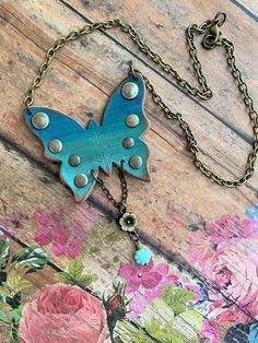 Blue Rustic Necklace For Gifts, Rustic Blue Necklace For Gifts, Rustic Blue Necklace For Gift, Turquoise Necklace With Patina For Gifts, Blue Handmade Rustic Necklace, Rustic Handmade Blue Necklace, Rustic Blue Handmade Necklace, Blue Patina Necklace Perfect For Gifts, Gift Blue Patina Necklace