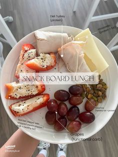 a white plate topped with different types of food