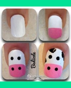 Minion Nails, Kids Nails, Nail Art For Kids, Image Nails, Cow Nails, Fingernail Designs, Nail Art For Beginners, Simple Nail Art Designs