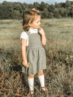 Linen Pinafore Dress, Linen Pinafore, Retro Mode, Kid Fashion, Dress Linen, Pinafore Dress, Children's Fashion