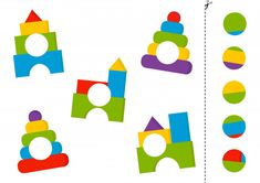 an image of children's toys with numbers and shapes on the backgroung