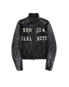 Yohji ★ Yamamoto black leather jacket. Racer Jacket, Hysteric Glamour, Miles Morales, Yohji Yamamoto, Black Leather Jacket, Dream Clothes, Fashion Killa, Fitness Inspo