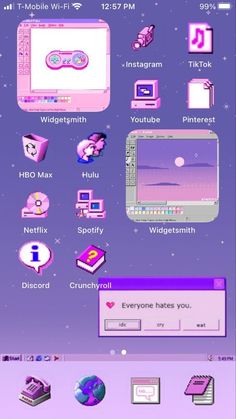 the purple theme on this phone is very pretty