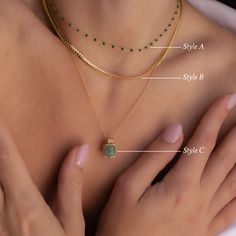 Découvrez le mélange parfait d'élégance et de charme avec notre ensemble de colliers Evergreen. Présentant des designs délicats tels que notre collier Emerald Station, notre collier à chaîne serpent épaisse et notre collier à pendentif en jade. Avec des teintes vertes luxuriantes, cet ensemble polyvalent est idéal à superposer ou à porter seul.


 UGS : RR- NR093 , RR-NR131, RR- NR151, BB-NB009

 détails du produit





 Matériau : argent sterling 925.




 Finition: Or 18 carats ∙ Argent Sterl Elegant Green Gemstone Charm Necklace, Elegant Green Pendant Chain Necklace, Elegant Green Jewelry With Delicate Chain, Green Gold-plated Jewelry With Adjustable Chain, Everyday Fine Jewelry Green Necklaces, Elegant Green Clavicle Chain Necklace, Green Fine Jewelry Necklace For Everyday, Everyday Fine Jewelry Green Necklace, Elegant Emerald Necklace With Adjustable Chain For May Birthstone