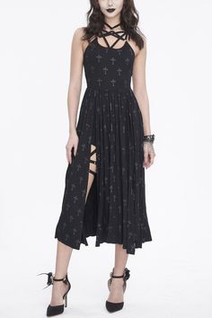 Fabric: Polyester, Cotton Color: Black Feature: Print Style: Gothic Clothing Type: Dress Include: Dress*1 (Any of the accessory is not included.) Size Length (in) Bust (in) Waist (in) XS 39 28.3 22 S 39.6 30.3 24 M 40.2 32.3 26 L 40.7 34.3 28 XL 41.3 36.2 29.9 2XL 41.9 38.2 31.9 3XL 42.5 40.2 33.9 Size Length (cm) Bust (cm) Waist (cm) XS 99 72 56 S 100.5 77 61 M 102 82 66 L 103.5 87 71 XL 105 92 76 2XL 106.5 97 81 3XL 108 102 86 Strappy Clothes, Style Gothic, Gothic Clothing, Gothic Dress, Gothic Outfits, Print Style, Xl Dress, Black Print, Dresses Xs