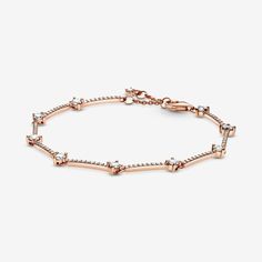 Chain Bracelet Diy, Pandora Rose, Charms Pandora, Cz Bracelet, Bracelet Pandora, Gold Armband, Silver Chain Bracelet, Valentine Ideas, Bar Bracelets