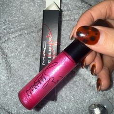 Brand New Mac Lipgloss, Mac Viva Glam, Lip Combos, Makeup Mac, Viva Glam, Mac Makeup, Lip Balm Gloss, Lipstick Lip, Miley Cyrus