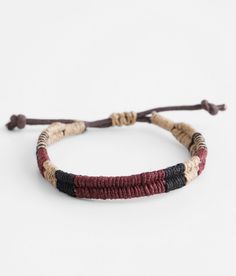 "BKE Jute Slider Bracelet - Red/Black/Brown , Men's Blackbrown Weaved bracelet Measures up to 5" in diameter. Apparel & Accessories" Mens Thread Bracelet, Jute Bracelet Diy, Unique Mens Bracelet, Rope Bracelet Men, Cool Friendship Bracelets, Man Bracelet, Thread Bracelet, Grunge Jewelry, Fabric Bracelets