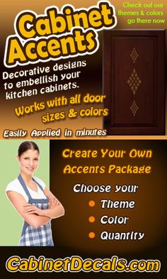 an advertisement for cabinet doors and cabinets