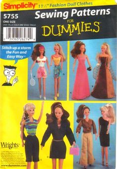 the sewing pattern for barbie doll clothes