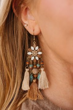 Looking for a unique and stylish addition to your jewelry collection? Look no further than our Chestnut Boho Bead Dangle Earrings! Handcrafted with beautiful chestnut beads and a boho dangle design, these earrings will add a touch of bohemian flair to any outfit. Elevate your style with these stunning earrings today! Material: Alloy Boho Earrings Hippie Bohemian, Jewelry To Sell, Boho Jewels, Bead Dangle Earrings, Boho Style Earrings, Cowgirl Jewelry, Boho Style Jewelry, Handmade Jewelry Tutorials, Boho Accessories