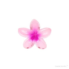 a pink flower on a white background