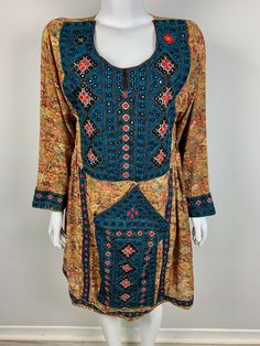 Afghan Vintage Balochi Embroidered Dress please contact for measurements. Bohemian Embellished Kurta For Spring, Spring Bohemian Embellished Kurta, Multicolor Embroidered Long Sleeve Embellished Dress, Embellished Long Sleeve Dress With Multicolor Embroidery, Multicolor Embroidered Dress For Fall, Spring Embellished Long Sleeve Kurta, Festive Multicolor Embroidered Dress With Long Sleeves, Fitted Long Sleeve Embroidered Dress With Multicolor Embroidery, Fitted Long Sleeve Dress With Multicolor Embroidery