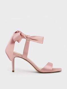 Quince Heels, Zappos Shoes, Light Pink Heels, Pastel Shorts, Pink Quince, Short Heels, Classic Feminine, Satin Heels, Charles Keith