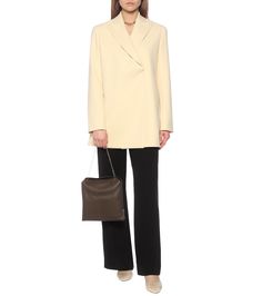 Malone stretch-cady jacket in daffodil yellow Chic Fall Pantsuit With Structured Boning, Chic Pantsuit With Structured Boning For Fall, Chic Structured Blazer With Pressed Crease, Chic Structured Pantsuit With Pressed Crease, Yellow Notch Lapel Suits For Work, Yellow Notch Lapel Suit For Work, Chic Structured Outerwear With Pressed Crease, Yellow Notch Lapel Elegant Suit, Tailored Cream Evening Blazer