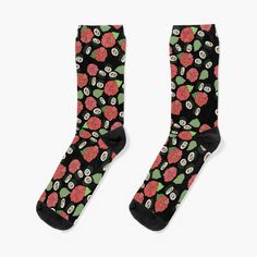 Super soft all-over printed knit socks with extra cushioning in the sole. Suitable for men and women. Floral Sushi Sushi Socks, Knit Socks, Socks For Sale, Knitting Socks, Multi Color, Socks, For Men, Knitting, Floral