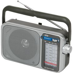 an old fashioned radio is shown against a white background with the word qx on it