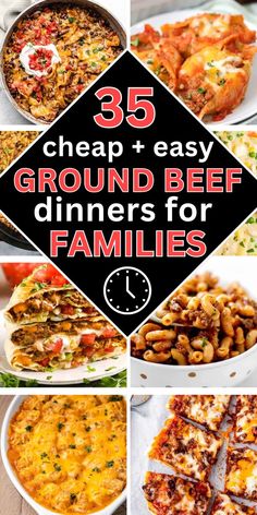 easy dinner ideas for family Meals To Do With Ground Beef, Dinner Meals With Hamburger Meat, Family Ground Beef Recipes, Quick Lunch With Ground Beef, Meals That Use Ground Beef, Easy Recipes For Hamburger Meat, Meal Ideas For Ground Beef, Hamburger Quick Meals, Ideas For Dinner With Ground Beef