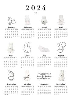 a calendar with different animals on it